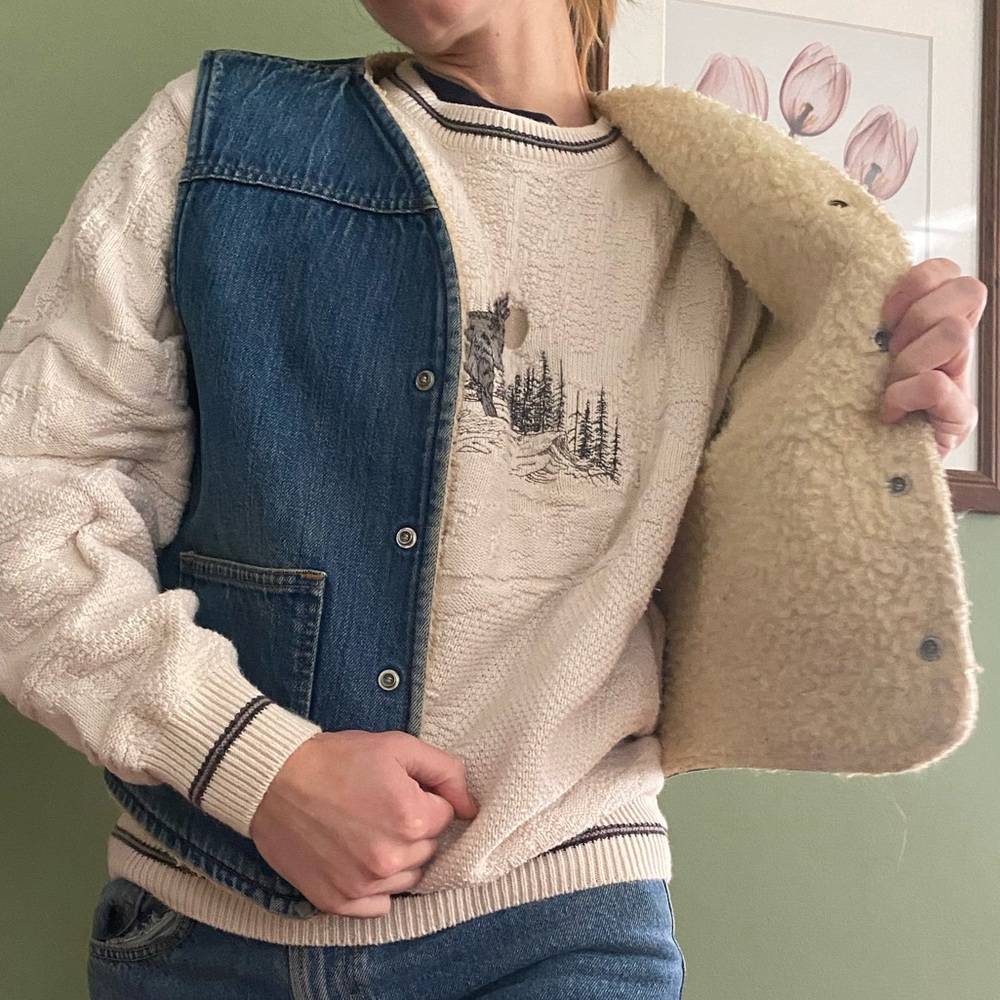 Carhartt denim vest with Sherpa
